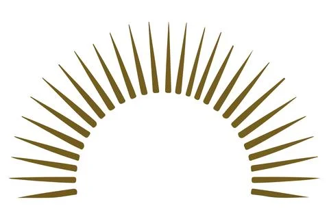 Sun rise light round Vector illustration, Starburst abstract line circle Stock Illustration