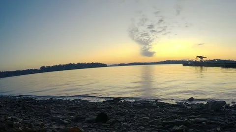 Sun Rise over Lake Martin Stock Footage