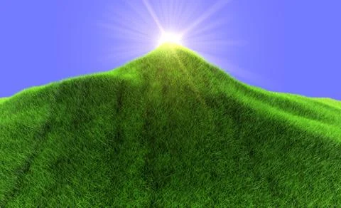 The sun rises because of mountain Ilustración de archivo
