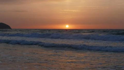 The sun rises on the horizon Stock Photos