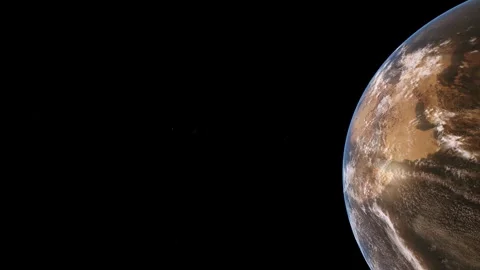 Sun rises over the earth from outer space - 3d illustration Stock Footage 315702900