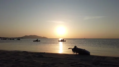 The sun rises over the sea. Stock Footage 245359780