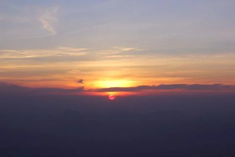 The sun rises Stock Photos