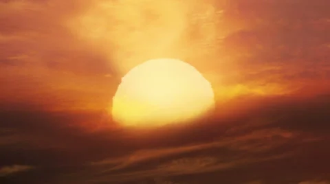 Sun Rises Through The Clouds, HD Stock Footage 38258786