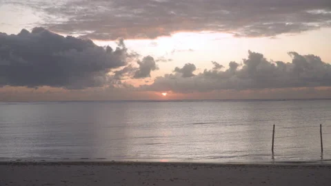 Sun Rising On The Beach Stock Footage 170478137