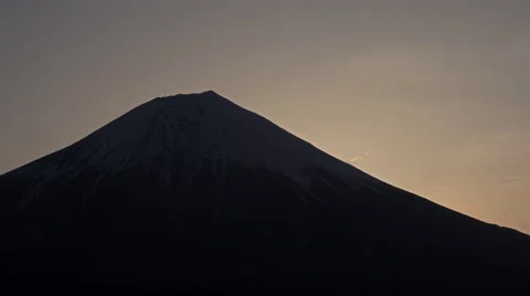 Sun is rising behind Mt. Fuji, Japan Stock Footage 53204933