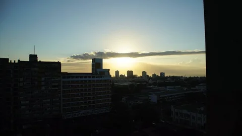 Sun rising  in Maputo, Mozambique Stock Footage 96657355