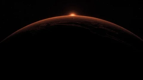 Sun rising at Mars Stock Footage 96674189