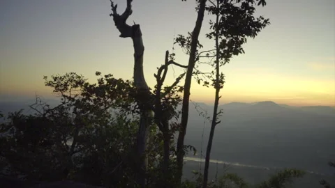 The sun is rising over the horizon. Stock Footage 251697286