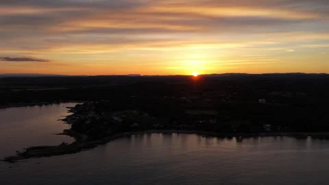 The Sun Is Rising Over Lovrecica, Isrtia Peninsula Croatia Stock Footage 346751649