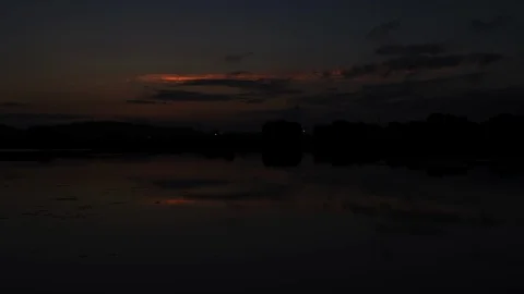 Sun rising over tranquil water. Stock Footage 88342528
