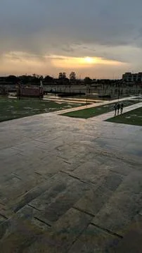 Sun rising Stockfoto's