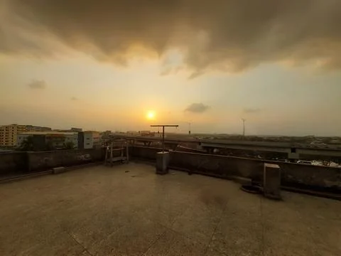 Sun-rising-scene Stock Photos