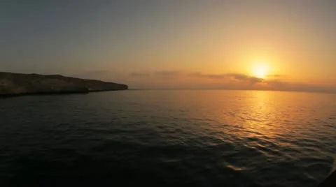 Sun rising at the sea Stock Footage 22641592