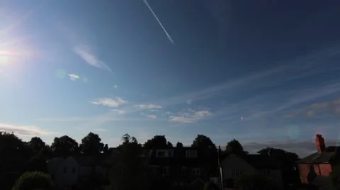 Sun Rising Through Clouds Epic Wide Angle Lens Flare Timelapse Stock-Footage 40770897