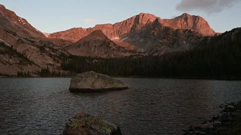 Sun Rising at Thunder Lake Stock Footage 147605260