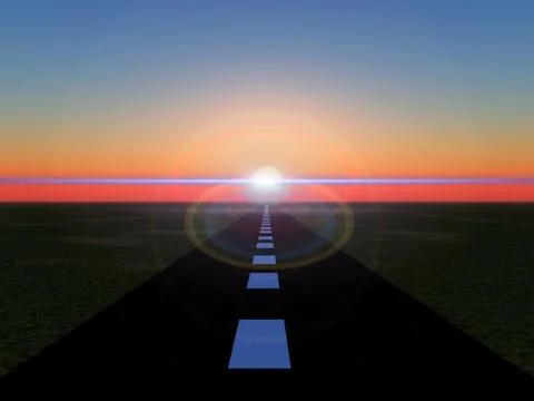 Sun Road Stock Illustration