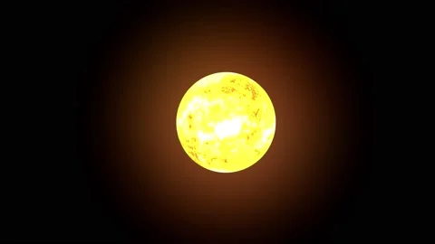 The sun rotates around its axis and increases the temperature 3d-rendering Stock Footage 221105446