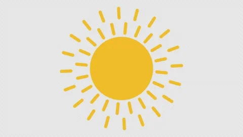 Sun with rotating rays. Stock Footage 261043521