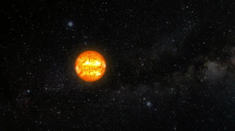 Sun rotating in space Stock Footage 32887792