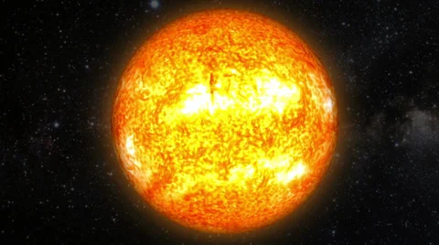 Sun rotating in space Stock Footage 32926593