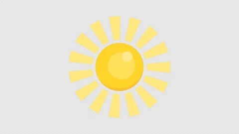 Sun with rotating sunburst Vídeo Stock 335080275