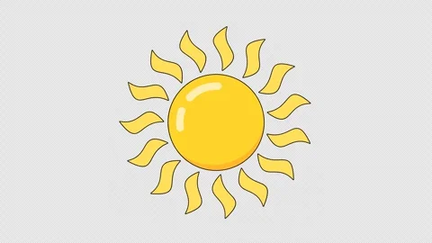 Sun with rotating sunburst Vídeo Stock 335080653