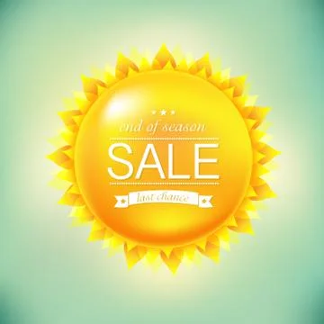 Sun sale background Stock Illustration