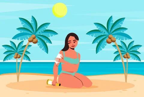 Sun Screen Concept Illustration Stock Illustration