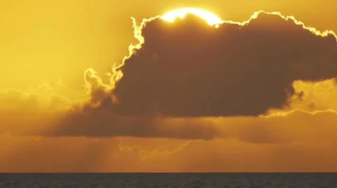 Sun Sea Clouds. Fast Lapsed Stock Footage 10591466