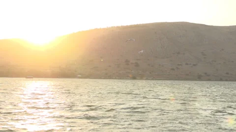 Sun on The Sea of Galilee Stock Footage 37847115