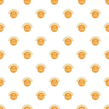 Sun sea screen uv pattern seamless vector Illustrazione stock