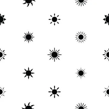 Sun seamless pattern background icon. Stock Illustration