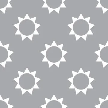 Sun seamless pattern Ilustração Stock