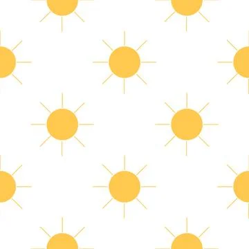 Sun seamless pattern Stock Illustration