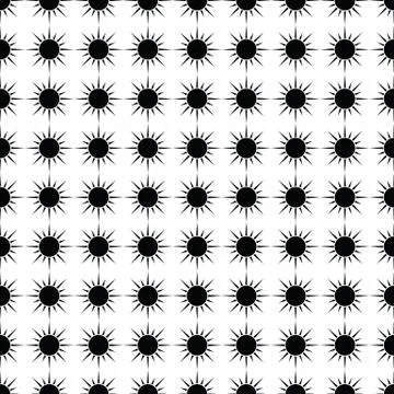 Sun seamless pattern. Vector abstract background. Stock Illustration