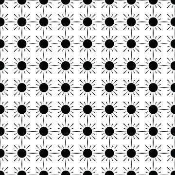 Sun seamless pattern. Vector abstract background. イラスト素材