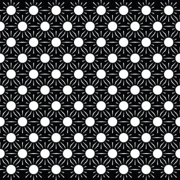 Sun seamless pattern. Vector abstract background. Stock Illustration