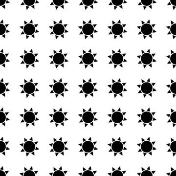 Sun seamless pattern. Vector Stock Illustration