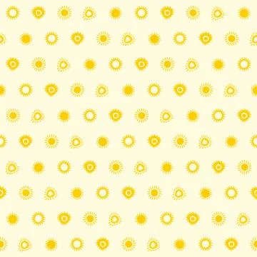Sun Seamless Vector Pattern Background, Illustration eps 10 Stock Illustration