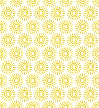 Sun Seamless Vector Pattern. / The whole image is repeatable, and smaller til イラスト素材