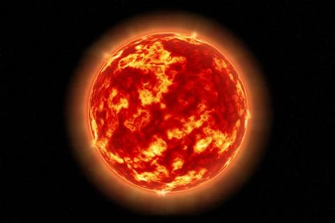The Sun as seen from space Stock Illustration
