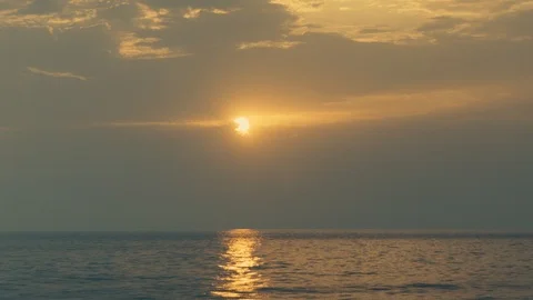 Sun set and the ship Video stock 93769127