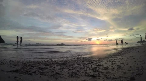 Sun set beach in Thailand Stock Footage 50610952