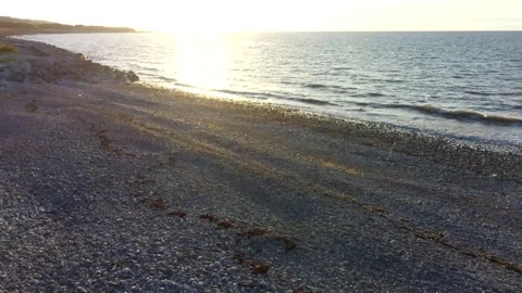 Sun Set Calm Water 4K Stock Footage 205915857