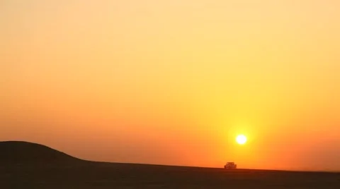 Sun set in Desert Stock Footage 46488714