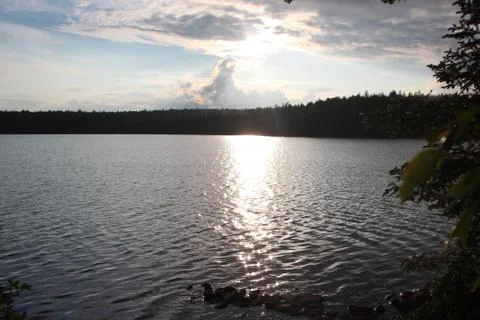 Sun Set of Dollar Lake Stock Photos