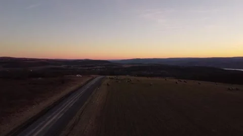 Sun set hill Stock Footage 264365159
