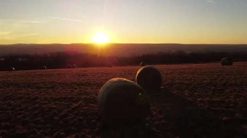 Sun set hill Stock Footage 264365800
