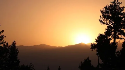 Sun Set Hunza TL Stock Footage 93757914